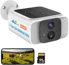 Kweiugfi 4G LTE Cellular Security Cameras Outdoor Wireless,365-Day Unlimited Data,No WiFi Security Camera Solar Powered,2K Color Night Vision,PIR Motion Sensor,2-Way Audio,Built in VSIM,64GB SD Card