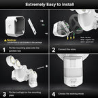 SANSI 40W 5000 LM LED Motion Sensor Outdoor Lights 5000K Daylight Super Bright, Dusk to Dawn, Bright Security Lights for Garage, Yard, IP65 Waterproof, ETL Listed