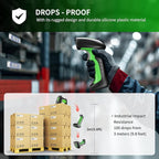 NETUM 2D QR Industrial Bluetooth Barcode Scanner with Charging Dock, Upgraded Wireless 2D/1D Bar Code Reader, 2600mAh Battery, Drop Dust WaterProof, Hands-Free for Windows, Mac, Android, iOS (RD-1950)