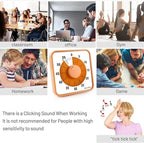 Secura 7.5 Inch Visual Timer, 60 Minute Oversize Countdown Visual Timer for Kids and Adults, Durable Mechanical Time Management Tool (Orange)