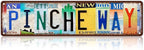 Vintage Pinche Way Wall Decor Street Signs Home Bar Coffee Metal Tin Signs 16 x 4 Inches
