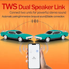 Retro Car Bluetooth Speaker with HD Stereo Sound, TWS Pairing, LED Party Lights, Built-in Microphone, Portable Wireless American Vintage-Style Bluetooth Speaker for Home, Office & Outdoor (Green)