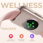 TIFOZEN Health Fitness Tracker Smart Watch with 24/7 Heart Rate, Blood Oxygen, Sleep Tracker, Pedometer, 3 Colorful Bands & 3ATM Waterproof Activity Tracker with Step Calorie Counter, Bubble Pink