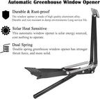 1X Auto Vent Opener Solar Automatic Window Opener for Greenhouse Heat Sensitive Roof Vent Opener Auto Vent Kit Gardening Tools Greenhouse Accessories Hothouse Roof Vent Kit (Dual Spring Up to 15lbs)
