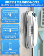 HIXZAP Smart Window Cleaning Robot with bidirectional ultrasonic Spray & 85ml Tank - Automatic Edge Detection, 2400-3200pa Strong Suction, Anti-Drop Protection for Effortless Cleaning