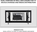 Legrand - OnQ Cable Management, In-Wall Media Box, Dual Purpose Structured Wiring Enclosure, TV Home Theater Recessed Storage Box, 9 Inch, white ENP0900-NA