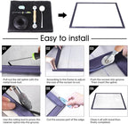 Windows Screen and Screen Door Repair Kit, 48"x118" Charcoal Fiberglass Mesh with Rolling Tool/Hook/Ruler/Cutter/Spline - Window Screen & Sliding Screen Door Replacement for Windows, TOOLTRIZ