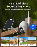 REOLINK 4K LTE Cellular Security Camera Wireless Outdoor, No WiFi, 3G/4G LTE, Solar Powered, SIM Card+32GB SD Card Included, Color Night Vision, Local/Cloud Storage, Go PT Ultra+SP, Updated Version