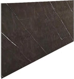 Dundee Deco Faux Marble Wall Panels - Sample - Glossy, Waterproof Indoor Wall Cladding - Chocolate Brown, White Veins - Sample 6" x 6"