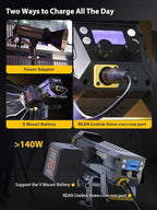 Video Light, COLBOR CL330 330W Continuous Lighting 2700-6500K Bi-Color CRI96+ 65,800Lux@3.3ft COB Studio Light Professional with Bowens Mount APP 10 Light Effects, LED-Video-Ligh-Photographyt-Studio