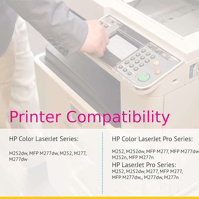 CS Replacement Toner Cartridge Compatible with HP 201X CF400X Black CF401X Cyan CF403X Magenta CF402X Yellow Color Pro MFP M277n Pro M252 Pro M252dw Pro MFP M277 5 Color Set