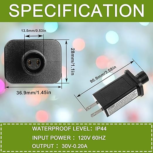 SIGANDG 30V 6W LED Transformer Replacement Class 2 Power Supply for Christmas String Light Inflatable Decorations LED Controller IP44 Waterproof Low Voltage