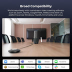 NEARITY 120 Max 4K Video Conference Camera with Microphone and Speaker, 8MP CMOS Video Conferencing System, 5X Zoom, Auto Framing, 4 Noise Cancelling Mics, 42ft Voice Pick Up for PC/Laptop/Smartboard