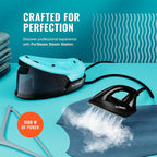 Pursteam Steam Station Max Ceramic Soleplate Steam Iron for Clothes 1500W, 50.7oz Removable Water Tank, Fast Heat Up Self-Clean, Auto Shut-Off, Professional Iron Steamer for Ironing