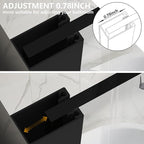Bathroom Shower Door Screen, 34 in. W x 74 in. H Single Panel Frameless Shower Screen with Tempered Glass, for Bathroom and Bathtub, Smoked Gray Shower Door Screen with Matte Black Rods
