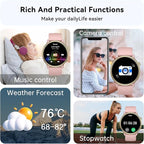 Smart Watch for Women Fitness Tracker: Waterproof Digital Mens Watches Make Answer Call Smartwatch for Android Phone iPhone Samsung Compatible Step Running Pedometer Sleep SpO2 Heart Rate Monitor