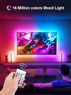 KANTUTOE TV Backlights, 13.1FT LED Lights for 32-65 Inch TV, RGB TV LED Lights Behind, Music Sync Bluetooth APP and Remote Control TV LED Strip Lights USB Powered for Gaming/Bedroom