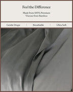 Cozy Earth Luxury Bed Sheet Set - 100% Viscose from Bamboo Fabric, Ultra-Soft & Breathable, Fits Regular & Deep Pocket Mattresses up to 20" - 4 Pieces Twin Sheet Set Dove Grey