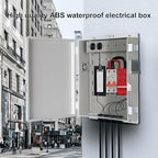 Namunanee Outdoor Electrical Junction Box with High Power Outlet, ABS Water Resistant Enclosure with Internal Mounting Panel & Hinged Cover (16" H* 12" L* 4" W)