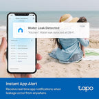 TP-Link Tapo Smart Water Leak Detector, Requires Tapo Hub, Water Leak Sensor Wi-Fi with Rapid Dripping Detection, 90dB Adjustable Alarm, App Alerts, Compatible with Alexa and Google Home, T300
