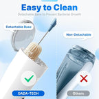 Water Flosser for Teeth, Cordless Oral Irrigator Portable Dental Cleaner Picks with 8 DIY Modes 7 Jets 300ml Tank Braces Flossers Rechargeable (White)