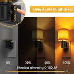 L LOHAS LED Night Lights Plug into Wall, Linen Fabric Cylinder Decor Night Light, Dusk to Dawn Sensor Vintage Nightlight, Amber Warm 0-100LM Dimmable, for Bedroom Living Room Hallway