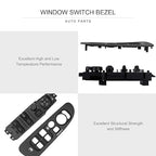 BASIKER Master Power Window Switch and Bezel, Driver Side Window Switch Bezel Replacement for 2002 to 2010 Dodge Ram 1500 2500 3500, Black