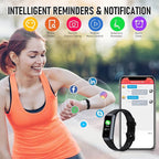 Fitness Tracker with 24/7 Heart Rate Blood Oxygen Sleep Monitor, 1.1" AMOLED Touch Screen Activity Tracker Smart Watches, IP68 Waterproof Step Counter Pedometer for Women Men