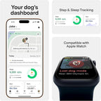 New Fi Series 3+ Smart Dog Tracker Collar [12 Month Membership Included] GPS Tracker for Dogs with Health & Behavior Monitoring, Escape Alerts, Waterproof, LED, Apple Watch Compatible (Yellow, Medium)