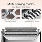yoose Electric Razors for Women, IPX7 Alloy Body Bikini Trimmer for Women (USB-C, Trimmer Comb, Multi Shaving Modes), Portable Size, Radiant Gold