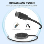 3Pack Magnetic Wireless Charging Pad: 15W Fast Qi Wireless Charger for iPhone 17 16e 16 15 14 13 12 Series & AirPods 4 3 2 Pro 3 - Strong Magnet Dual Ports Slim Portable for Travel Home Office