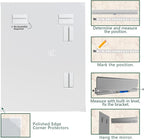 Mirrorons Frameless Mirror, Wall Mirror 24" x 32", Modern Rectangle Bathroom Mirrors for Wall with Polished Edge, Horizontally or Vertically. Upgraded Shatterproof, Entryways, Bathroom, Gym.