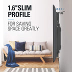 Mounting Dream Tilt TV Wall Mount - Fits 42-70 Inch TVs, Tilt Up to 20 Degrees, VESA 200x100 to 600x400mm, 132 lbs Loading, Fits 16", 18", 24" Studs - MD2165-LK