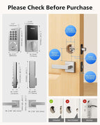 Philips Wi-Fi Smart Door Lock, Keyless Entry Door Lock with App Control,Fingerprint ID,Auto Lock,Keypad Deadbolt with Wi-Fi Bridge Adaptor,Smart Locks for Front Door-Matte Black
