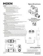 Moen Flo Smart Water Monitor and Automatic Shutoff Sensor, Wi-Fi Connected Water Leak Detector for 1-Inch Diameter Pipe, 900-006