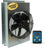 Gable Mount Attic Fan with Adjustable Thermostat – Custom Housing Maximizes Airflow Through Gable Vent – Ultra Quiet, Energy Efficient 130W – Pre-Assembled, Plug & Play – 1350 CFM