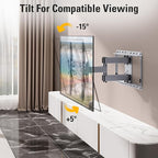Mounting Dream TV Wall Mount for 32-65 Inch Television,Mount with Swivel and Tilt, Full Motion Bracket with Articulating Dual Arms, Fits 16inch Studs, Max VESA 400X400 mm, 99lbs, MD2581
