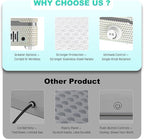Nail Dust Collector | 1000PA Nail Vacuum Dust Collector | 10 Speed Levels | Low Noise & Strong Suction | Reusable Filter, 10 Pads + Nail Dust Brush| for Acrylic Nails, Salon & Home -White Diamond