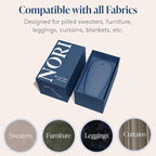 Nori Trim Fabric Shaver - Lint Remover for Clothes & Furniture Couch Pilling - Sweater Pill Remover - Clothes Shaver with 6 Precision Blades - Wireless and Rechargeable - Navy