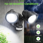 ALUSSO Motion Sensor Outdoor Lights, 30W 3500LM Flood Lights Outdoor, 3 Modes (Dusk to Dawn/Auto/On Time), 3CCT 3000K/4000K/6500K Waterproof Hardwired Security Light ETL Listed for Porch Garage, 1PC
