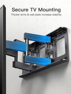 Pipishell TV Wall Mount for 26-74 inch LED LCD OLED 4K TVs up to 99lbs, Full Motion TV Mount Bracket Articulating Swivel Extension Tilting Leveling Max VESA 400x400mm, Fits 12/16 Inch Wood Studs