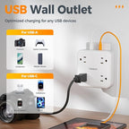 Surge Protector Outlet Extender, TESSAN Multi Plug Adapter with 4 Outlet Splitter and 3 USB (1 USB C), Multiple Plug Expander for Home Office Dorm Room Essentials