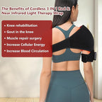 Cordless Shoulder Red Light Therapy Belt, Portable Near Infrared Light Therapy, 4000mhA Rechargeable 3-in-1 Relieve Shoulder Pain