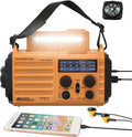 NOAA Weather Radio AM/FM/Shortwave, 5 Way Powered Emergency Radio 5000mAh/18500mWh Battery Backup Solar Crank, Portable Phone Charger with LED Flashlight, Reading Lamp and SOS Alarm for Survival
