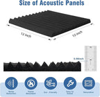 HWLIYUTAI 100 Pack Acoustic Panels 1 X 12 X 12 Inches - Acoustic Foam Studio Foam Wedges High Density Panels Soundproof Wedges Charcoal …