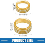 A ABSOPRO Air Conditioner Knobs Decals AC Radio Switch Knob Cover for Dodge Durango 2014-2020 for Jeep Cherokee Grand Cherokee 2014-2021 Gold Tone (Set of 3)