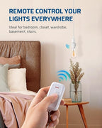DEWENWILS Remote Control Light Socket, Wireless Remote Control Lamp Bulb Socket with Switch for Pull Chain Light Fixtures, 100FT Range, No Wiring Needed, ETL Listed(Shorter Version)