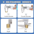 Simhevn Electronic Digital Calipers, inch and Millimeter Conversion,LCD Screen displays 0-6" Caliper Measuring Tool, Automatic Shutdown, Suitable for DIY/Jewelry Measurement (200mm Stainless Steel)