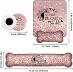 Ergonomic Mouse Pad Wrist Support and Keyboard Wrist Rest Set with Coasters, She Believed She Could So She Did Inspirational Quote with Non-Slip PU Base, Perfect for Home Office Working Studying