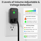 Power Failure Alarm WiFi, Smart Power Outage Alarm with App Notifications, Mini Size Freezer Alert with Loud 110dB & LED Indicator & Voltage Detection, Home Power Monitor for GFCI Trips, Sump Pump ﻿